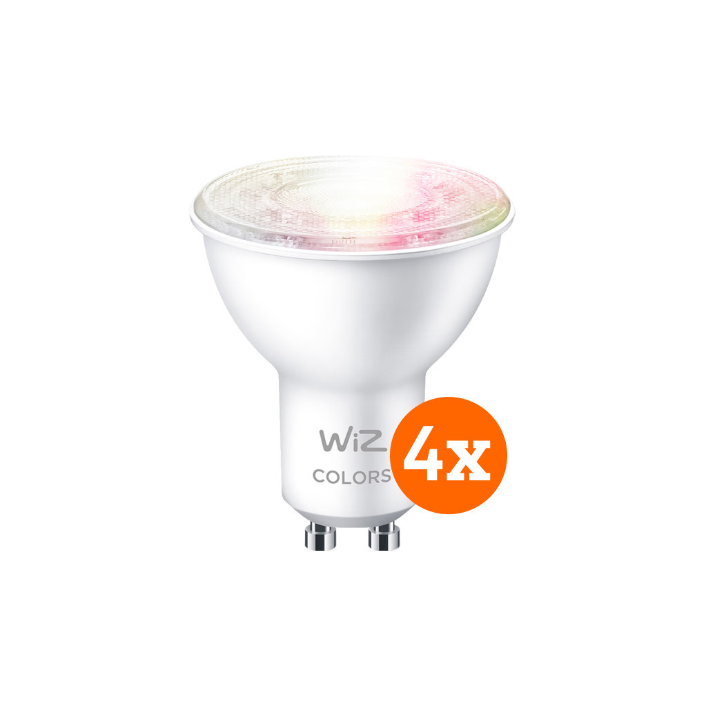 WiZ Smart Spot 4-pack - Gekleurd en Wit Licht - GU10