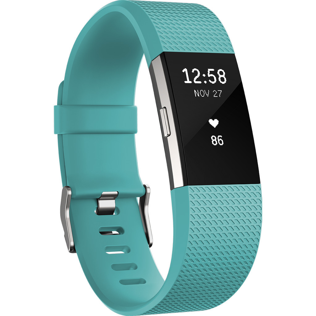 Fitbit Charge 2 Teal/Silver - S