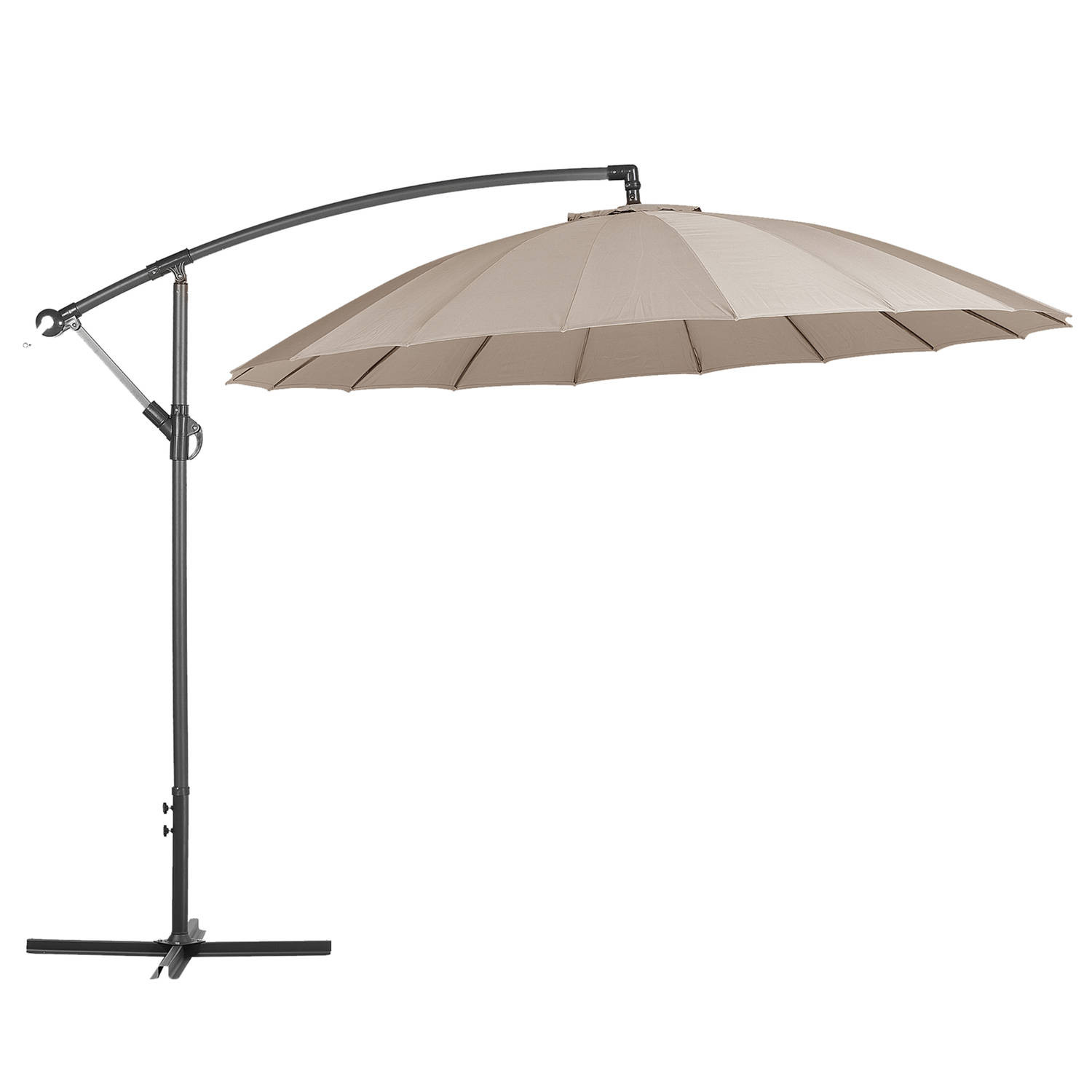 Beliani CALABRIA - Cantilever parasol-Beige-Polyester