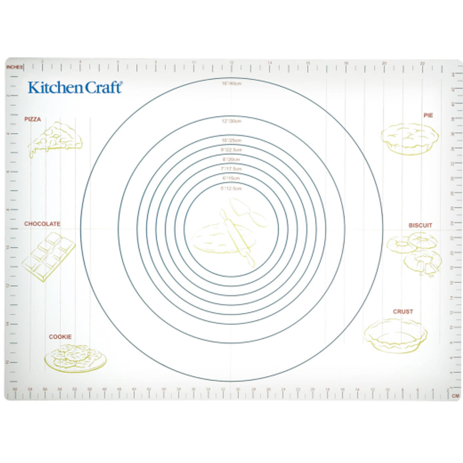 KitchenCraft - Decoratie werkmat / onderlegger - 43 cm x 61 cm - Kitchen Craft