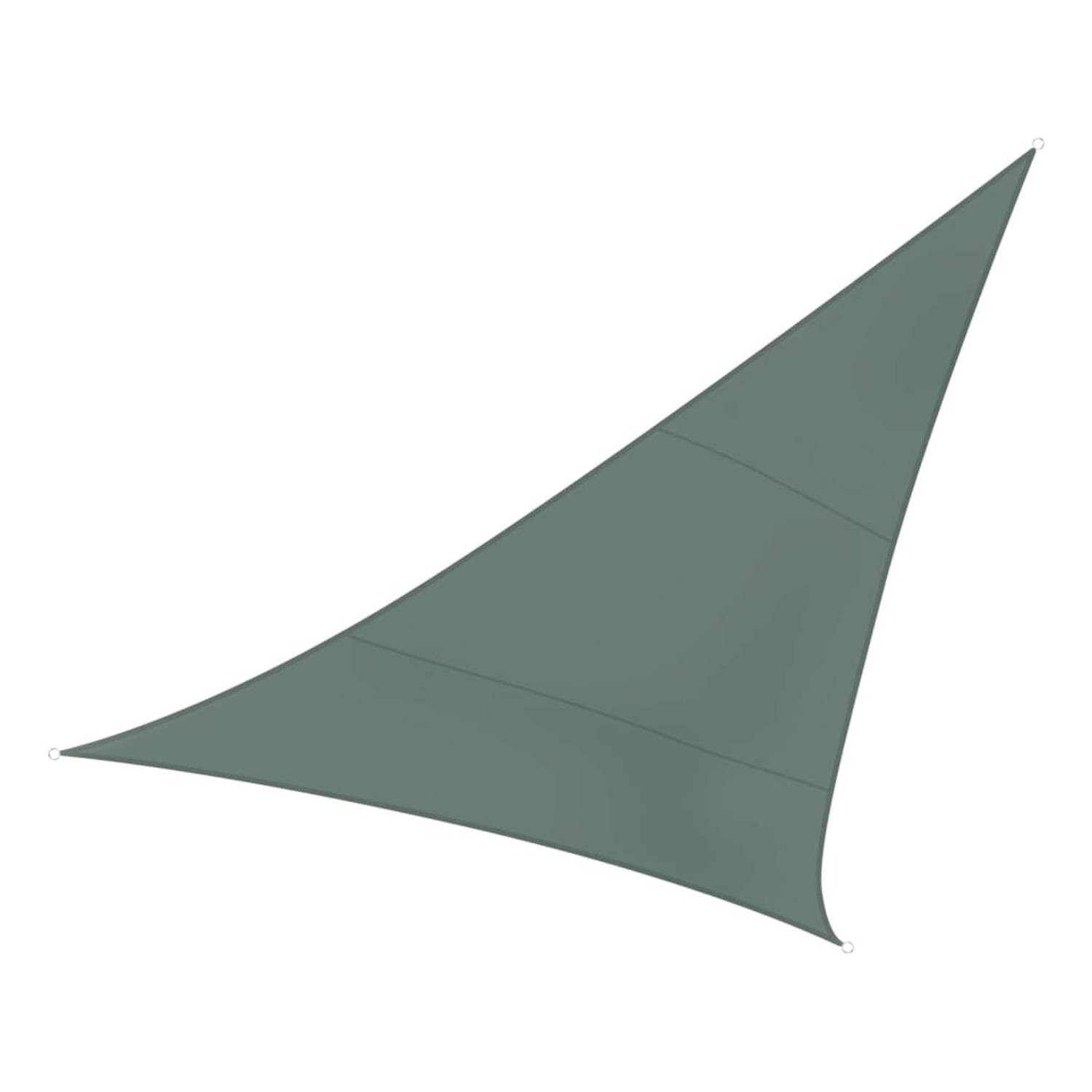 Perel Schaduwzeil driehoekig 3,6 m groen grijs