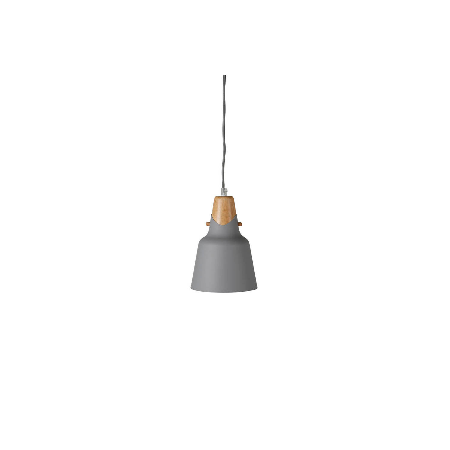 Rigel verlichting hanglamp Ø16cm aluminum grijs, hout.