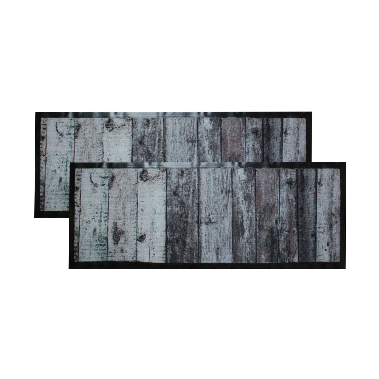 Deurmat ""Jack&apos;s Door"" - 2 stuks - 45x125cm - binnen - droogloopmat - hout
