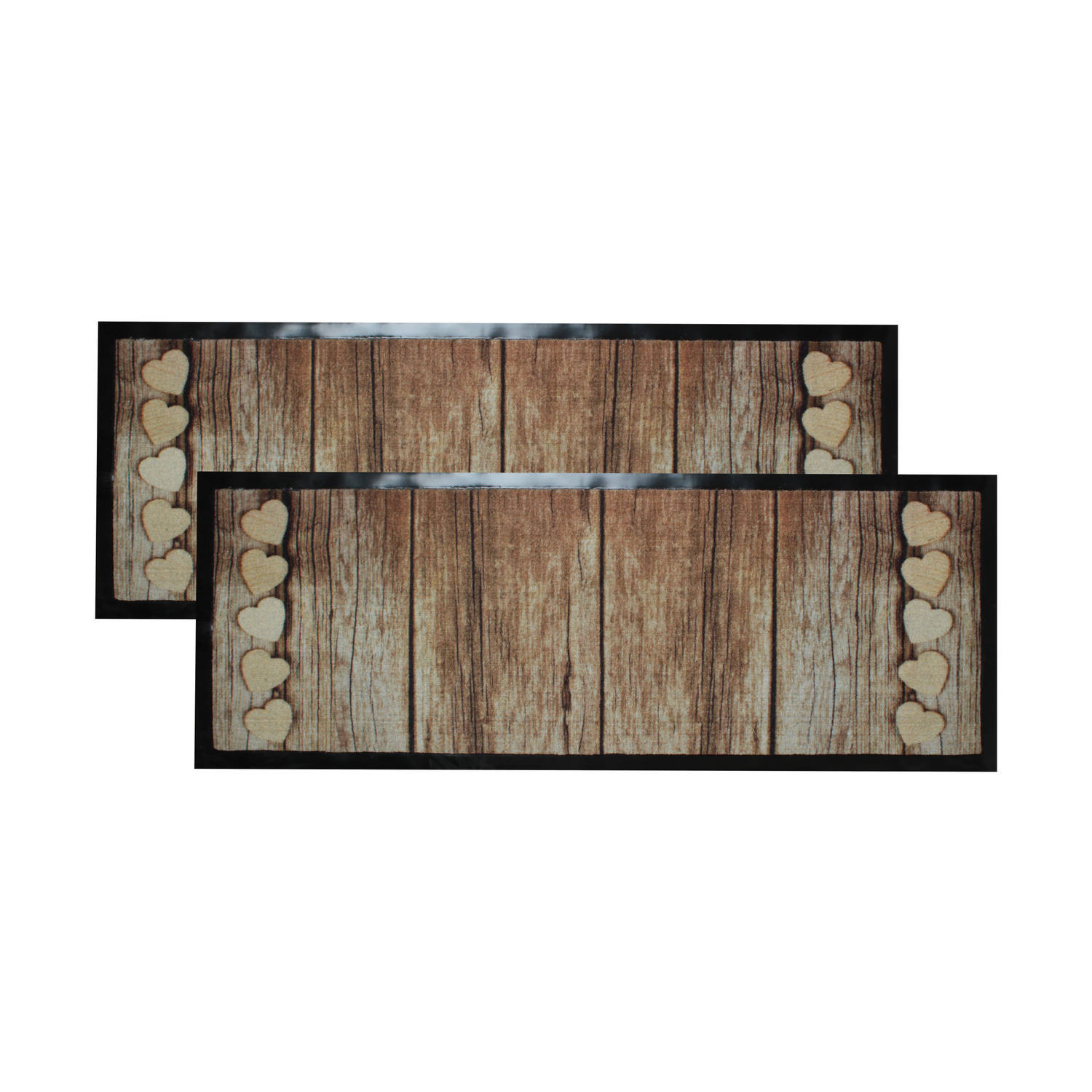 Deurmat ""Jack&apos;s Door"" - 2 stuks - 45x125cm - binnen - droogloopmat - wood