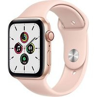 Apple Watch SE 44 mm kast van goud aluminium met roze sportbandje [wifi + cellular]