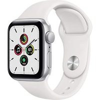 Apple Watch SE 40 mm kast van zilver aluminium met wit sportbandje [wifi]