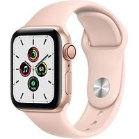 Apple Watch SE 40 mm kast van goud aluminium met roze sportbandje [wifi + cellular]