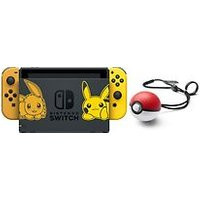 Nintendo Switch 32 GB [Pokémon Let's Go Pikachu/Evoli edition incl. controller goud en Pokéball Plus, zonder spel] zwart