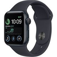 Apple Watch SE 2022 40 mm kast van middernacht aluminium op middernacht geweven sportbandje [Wi-Fi + Cellular]