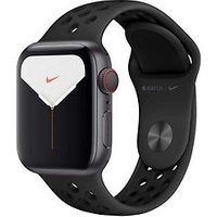 Apple Watch Nike Series 5 40 mm aluminium kast space grey op sportbandje van Nike antraciet/zwart [wifi + cellular]