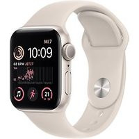Apple Watch SE 2022 40 mm kast van sterrenlicht aluminium op beige geweven sportbandje [Wi-Fi]