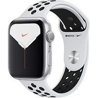 Apple Watch Nike Series 5 44 mm aluminium kast zilver op sportbandje van Nike pure platinum/zwart [wifi]