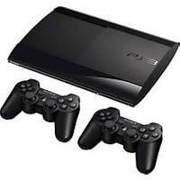 Sony PlayStation 3 super slim 12 GB SSD  [incl. 2 draadloze controllers] zwart