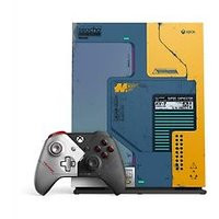 Microsoft Xbox One X 1 TB [Cyberpunk 2077 Limited Edition incl. draadloze Controller] blauw geel
