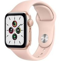 Apple Watch SE 40 mm kast van goud aluminium met roze sportbandje [wifi]