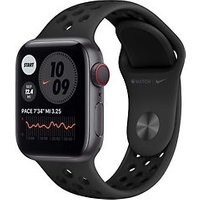 Apple Watch Nike Series 6 40 mm kast van spacegrijs aluminium met grijs/zwart sportbandje van Nike [wifi + cellular]