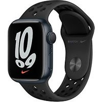 Apple Watch Nike Series 7 41 mm kast van middernacht aluminium met grijs/zwart Nike sportbandje [wifi]