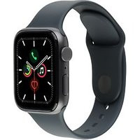 Apple Watch SE 40 mm kast van spacegrijs aluminium met zwart sportbandje [wifi]
