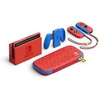 Nintendo Switch 32 GB [Mario Red & Blue Edition inkl. Controller Rot/Blau und Tragetasche, Konsole ohne Spiel] rot blau