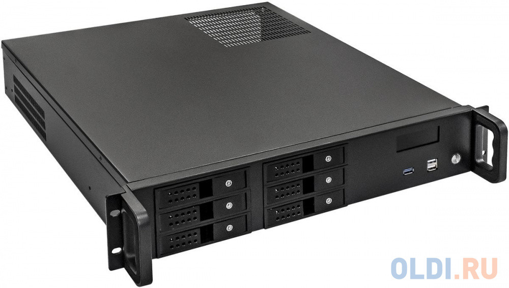 Серверный корпус ExeGate Pro 2U480-HS06 &lt;RM 19&quot;, высота 2U, глубина 480, БП 1100ADS, 6xHotSwap, USB&gt;