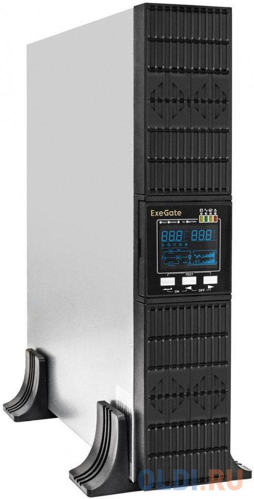 ИБП UPS ExeGate PowerExpert ULS-2000.LCD.AVR.6C13.USB.RS232.SNMP.2U &lt;2000VA/2000W, On-Line, PF=1, LCD, 6*C13, RS232, USB, SNMP-slot, Rackmount 2U/T