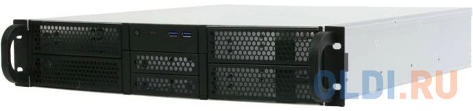 Procase RE204-D4H2-FE-65 Корпус 2U server case,4x5.25+2HDD,черный,без блока питания(2U,2U-redundant),глубина 650мм,EATX 12&quot;x13&quot;, панель вент