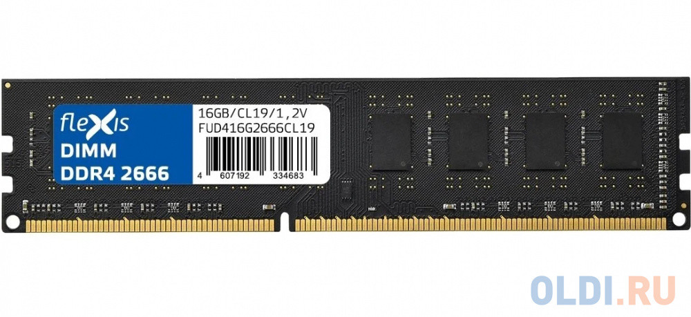 Оперативная память для компьютера Flexis FUD416G2666CL19 DIMM 16Gb DDR4 2666 MHz FUD416G2666CL19