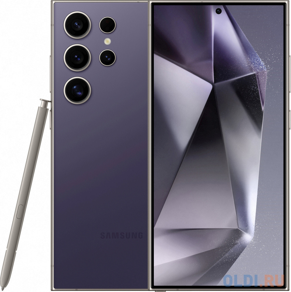 Смартфон Samsung SM-S928B Galaxy S24 Ultra 5G 512Gb 12Gb фиолетовый титан моноблок 3G 4G 2Sim 6.8&quot; 1440x3120 Android 14 200Mpix 802.11 a/b/g/n/ac