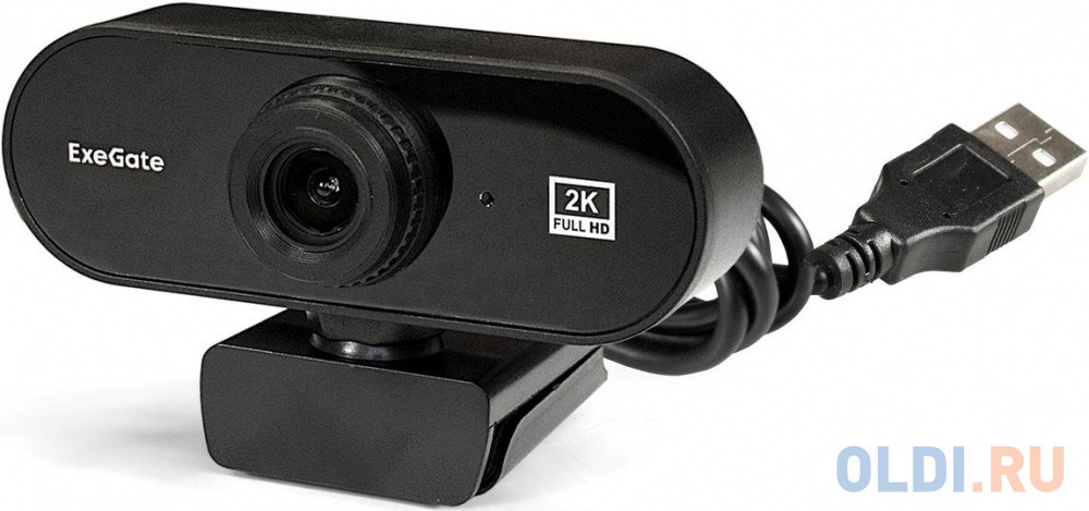 Exegate EX287380RUS Веб-камера ExeGate Stream C940 2K T-Tripod (матрица 1/3&quot; 5Мп, 2560x1440, 30fps, 4-линзовый объектив, ручной фокус, USB, микро