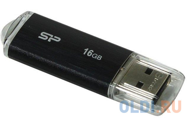Внешний накопитель 16Gb USB Drive &lt;USB 2.0 Silicon Power Ultima U02 SP016GBUF2U02V1K USB2.0 черный