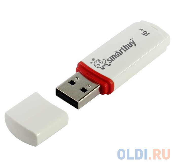 Внешний накопитель 16Gb USB Drive &lt;USB2.0 Smartbuy Crown White (SB16GBCRW-W)
