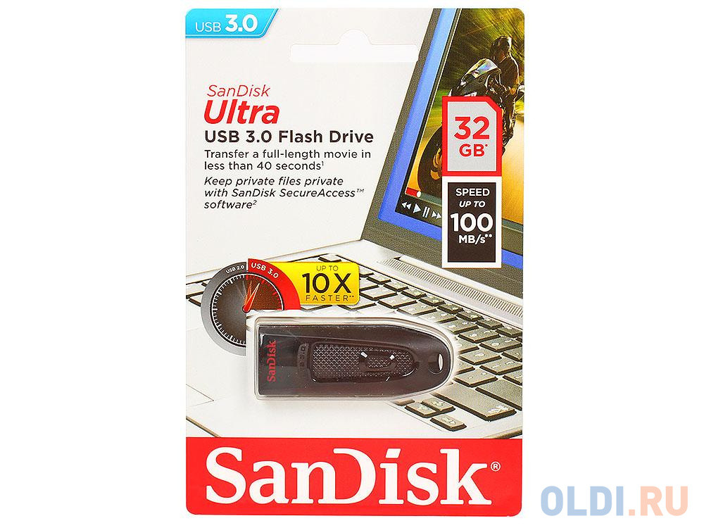 Внешний накопитель 32GB USB Drive &lt;USB 3.0 SanDisk Ultra (SDCZ48-032G-U46)