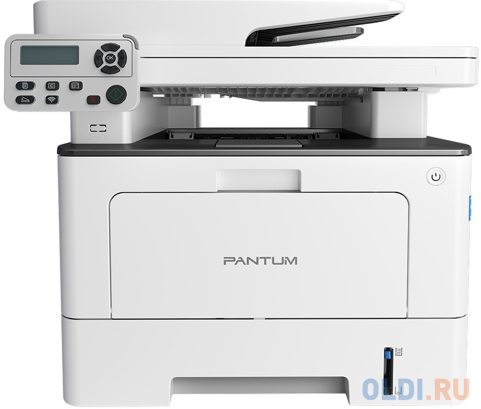 Pantum BM5106ADN, P/C/S, Mono laser, A4, 40 ppm, 1200x1200 dpi, 512 MB RAM, Duplex, ADF50, paper tray 250 pages, USB, LAN, start. cartridge 6000 pages