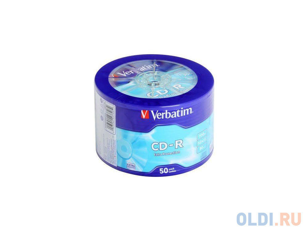 Диски CD-R Verbatim 700Mb 52x Shrink 50шт 43787