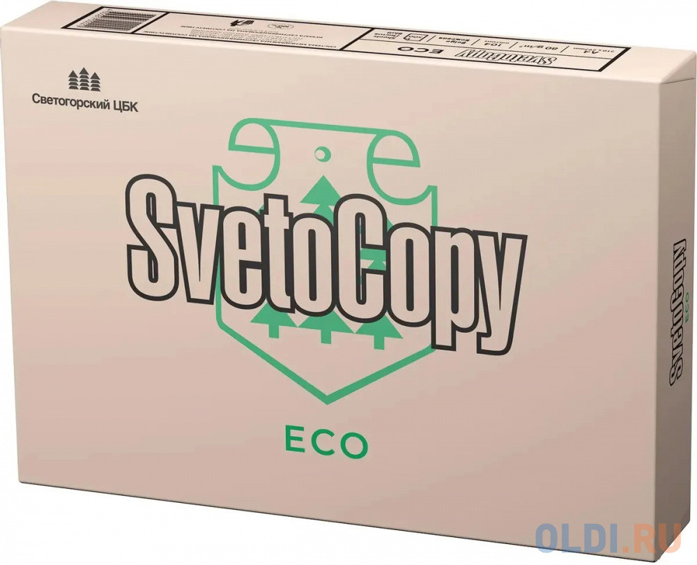 Бумага SVETOCOPY ECO, A4, офисная, 500л, 80г/м2, слоновая кость
