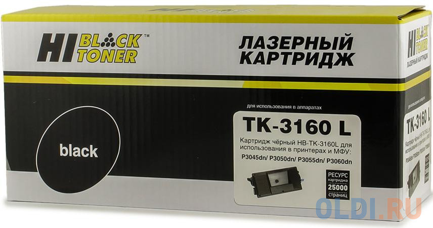 Hi-Black HB-TK-3160L Картридж для Kyocera ECOSYS (M3145dn; M3645dn; P3045dn; P3050dn; P3055dn) совместимый, черный, ресурс 25000 стр.
