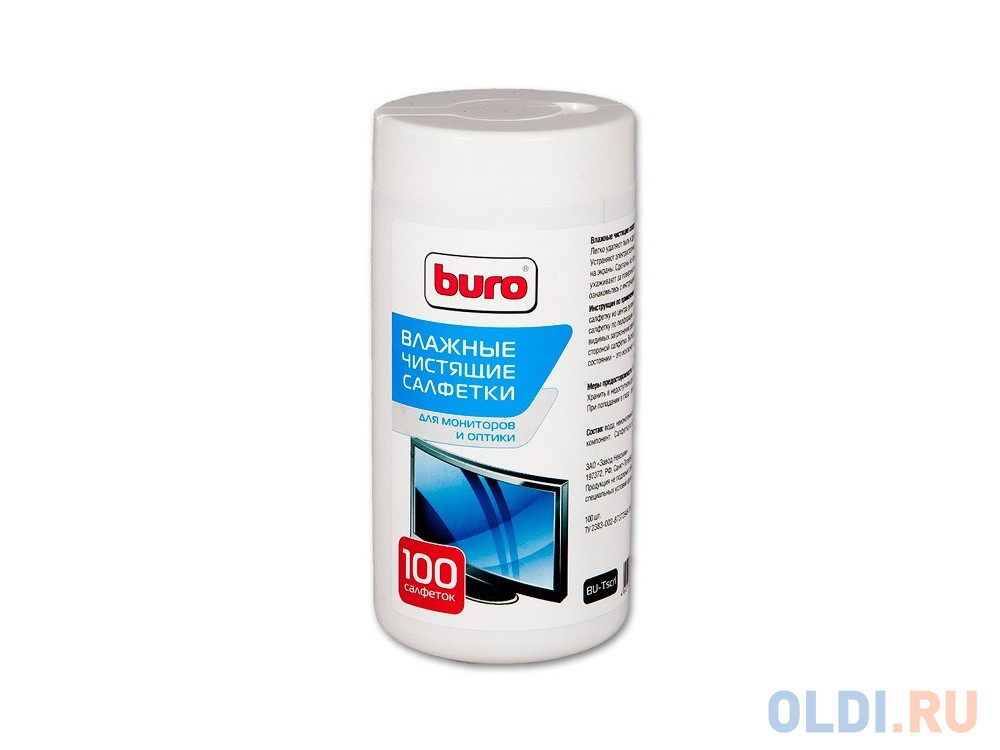 Влажные салфетки BURO BU-TSCRL 100 шт 98235