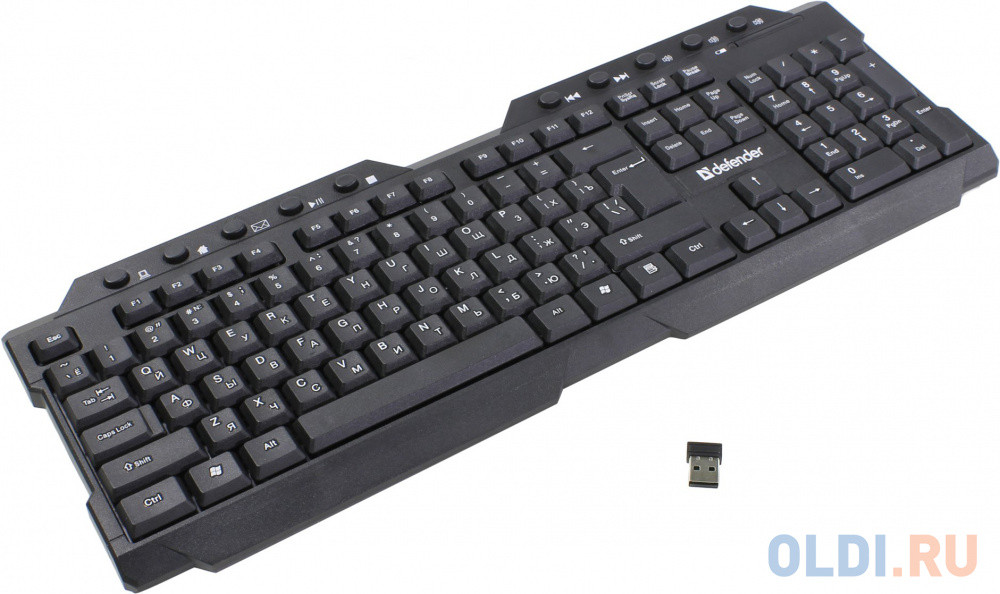 Клавиатура беспроводная Element HB-195 RU, черный, мультимедиа DEFENDER