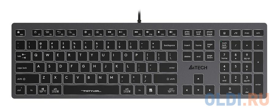 Клавиатура A4TECH Fstyler FX60 Grey USB