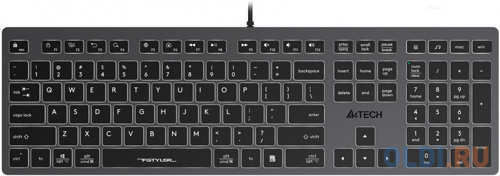Клавиатура A4TECH Fstyler FX60H Grey USB