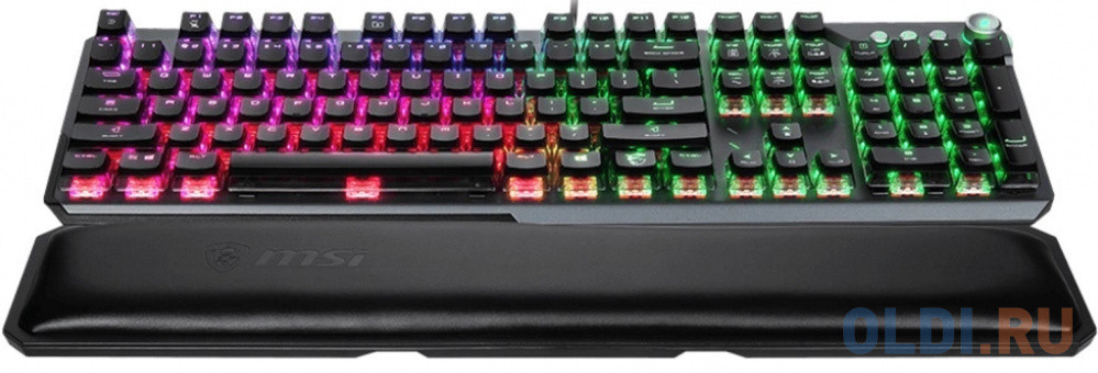 Gaming Keyboard MSI VIGOR GK71 SONIC, Wired, Mechnical, with Multimedia functions, Light &amp; Fast Red MSI Sonic Switch, incl. Wrist Rest, RGB, Black