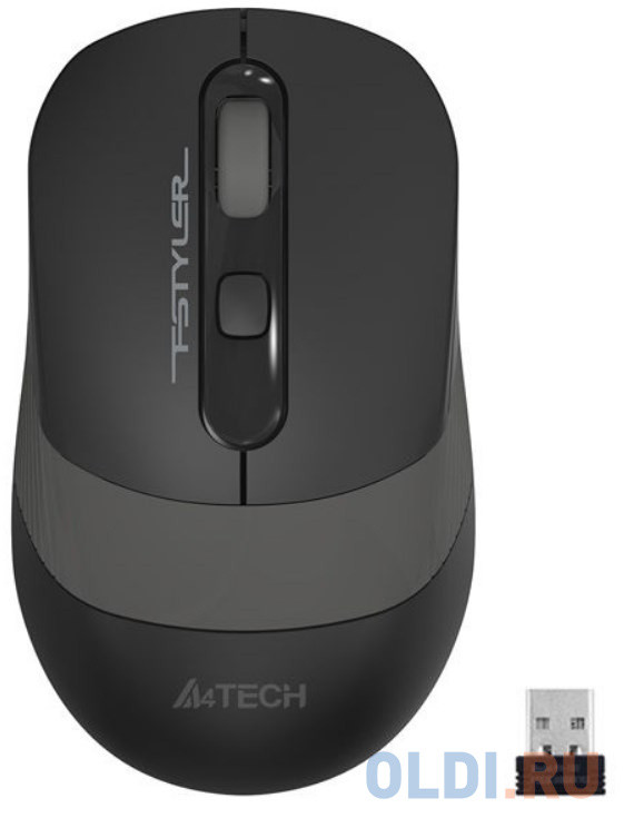 Мышь беспроводная A4TECH FG10 GREY чёрный серый USB