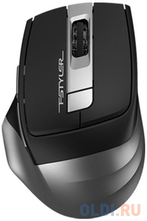 Мышь A4 Fstyler FB35 серый оптическая (2000dpi) беспроводная BT/Radio USB (6but)