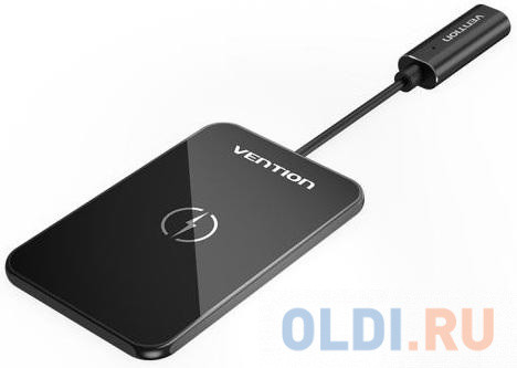 Vention Wireless Charger 15W Ultra-thin Mirrored Surface Type 0.05M Black