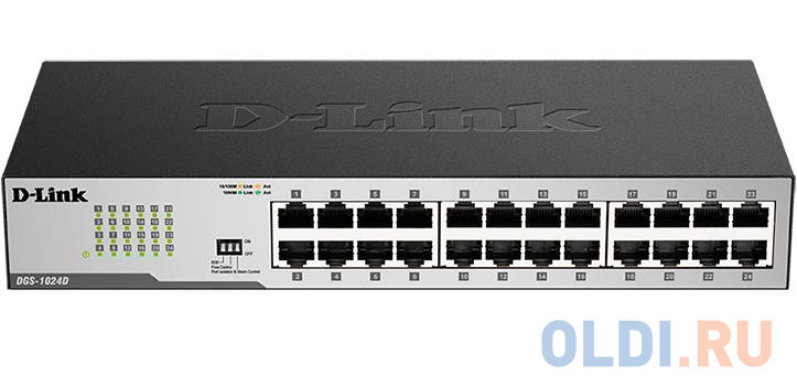 D-Link DGS-1024D/I2A Неуправляемый коммутатор с 24 портами 10/100/1000Base-T