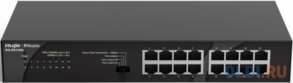 Ruijie Reyee 16-Port 10/100/1000 Mbps Desktop SwitchPORT:16 10/100/1000 Mbps RJ45 PortsDesktop Steel Case