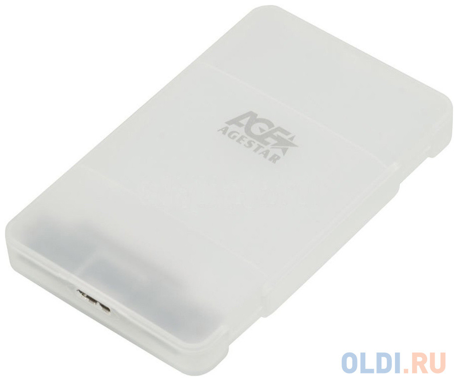 Внешний контейнер для HDD 2.5&quot; SATA AgeStar 3UBCP3 USB3.1 пластик белый
