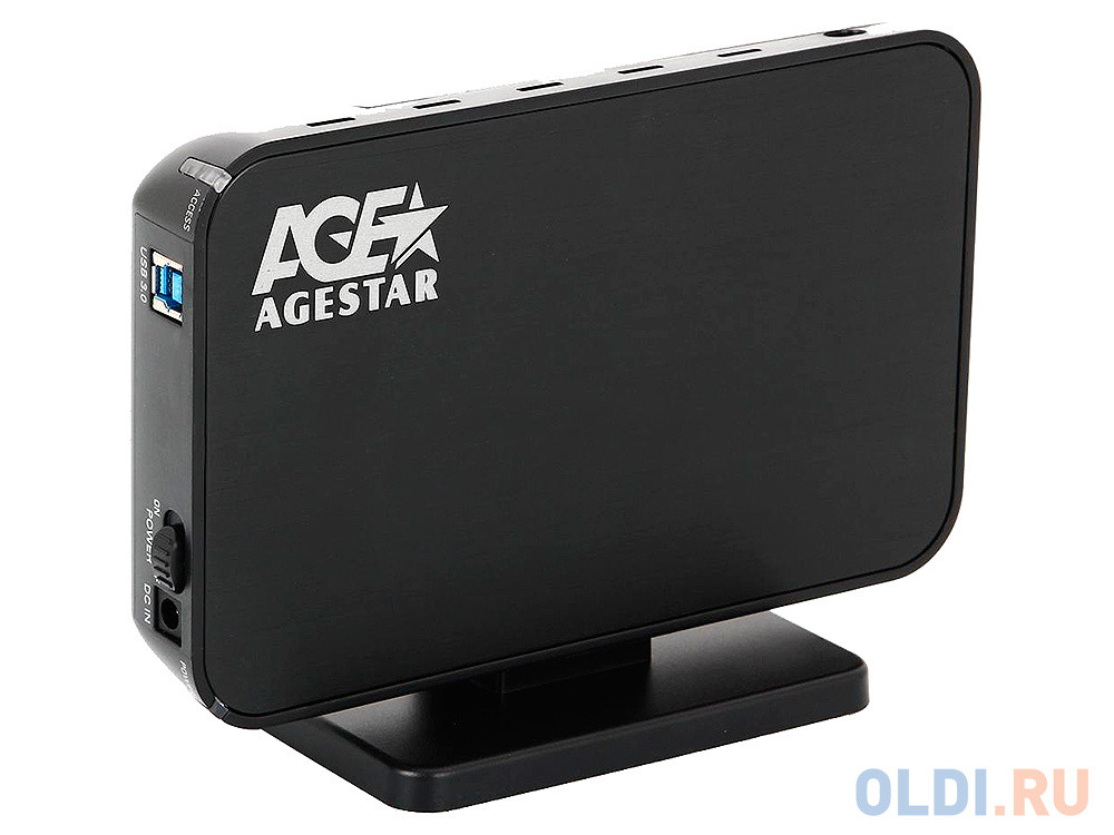 Мобил рек AgeStar 3UB3A8-6G (Black), usb3.0 to 3,5&quot;hdd SATA алюминий