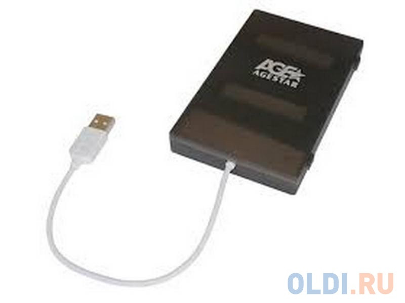 Внешний контейнер для HDD/SSD 2.5&quot; SATA AgeStar SUBCP1 (BLACK) USB2.0 черный безвинтовая конструкция