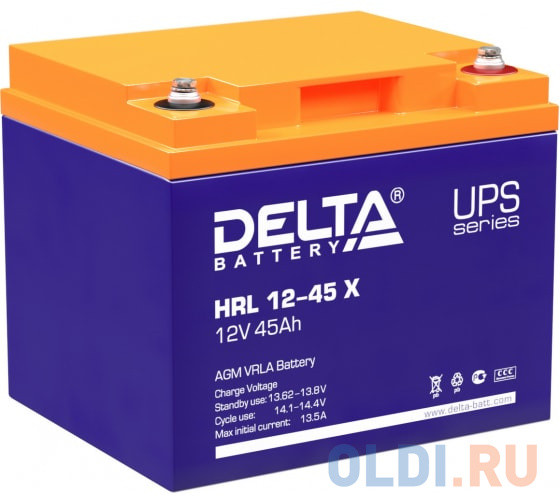 Delta HRL 12-45 X (45А\\ч, 12В) свинцово- кислотный  аккумулятор